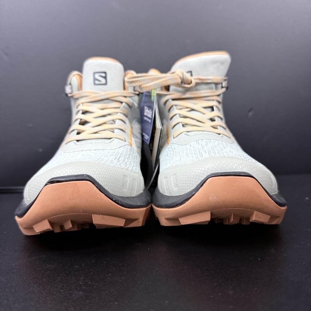 Salomon Hiking Boots Women's 7 Out Pulse Mid GTX Wrought Iron Ebony Orange Shoe - Picture 8 of 11